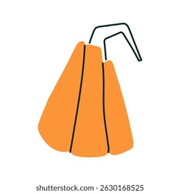 Orange stylized pumpkin for fall seasonal designs