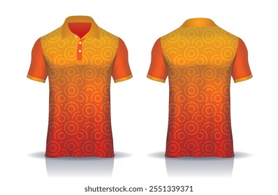 Sublimação de laranja T shirt para modelo de camisa esporte polo