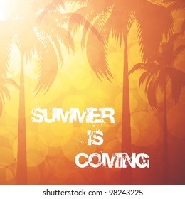 Orange summer holiday background
