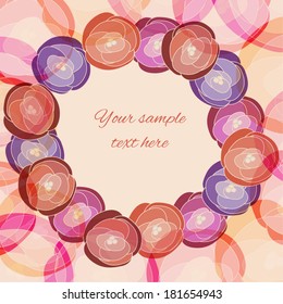 Orange summer postcard template