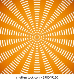 orange summer and white ray stripe line pattern background(vector)