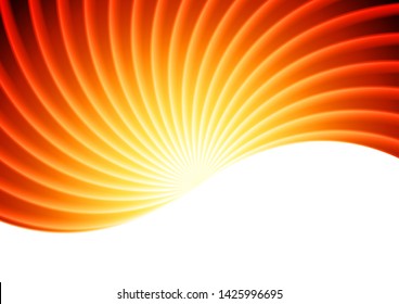 Orange sun beams abstract elegant background. Vector design