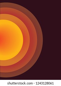 ORANGE SUN DESIGN FOR BACKGROUND AND WALLPAPER