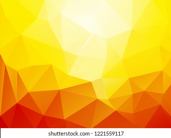 orange sun geometric mosaic background