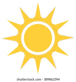Orange sun icon vector illustration 