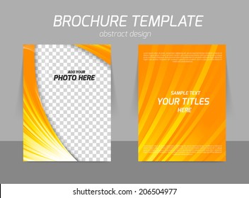 Orange sun light flyer template for hot warm sale design
