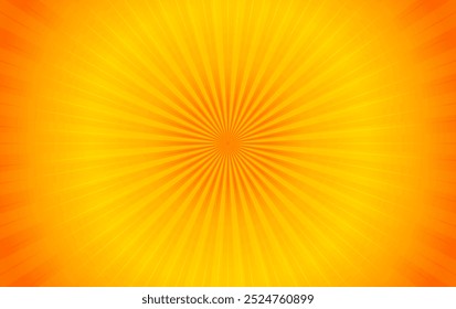 Orange sun rays background, Abstract orange background