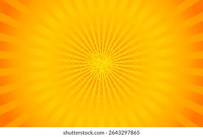 Orange sun rays background, Abstract orange background