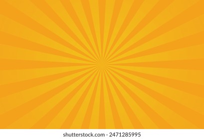 orange sun rays background design template