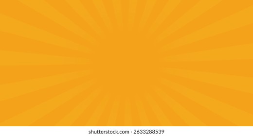 orange sun rays background design template