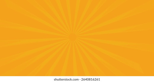 orange sun rays background design template