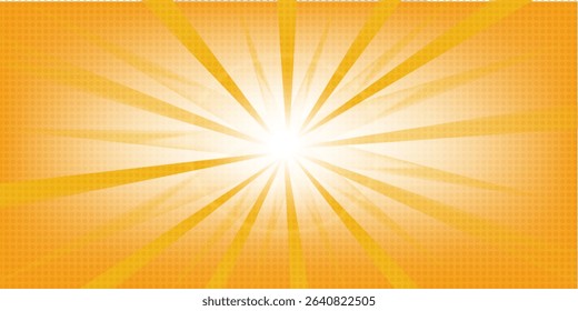 orange sun rays background design template
