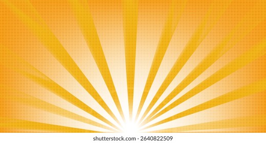 orange sun rays background design template