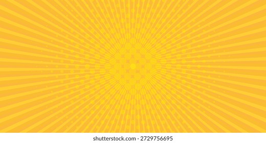 Plantilla de diseño de fondo de rayos de sol naranja	
