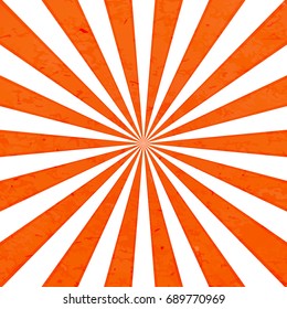 Orange sun rays background - Vector