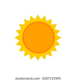 orange sun, sunshine - vector illustration	