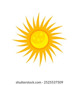 orange sun, sunshine - vector illustration