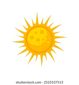 orange sun, sunshine - vector illustration