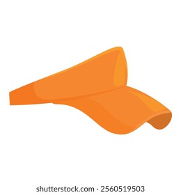 Orange sun visor protecting your eyes from the sun while playing golf or tennis