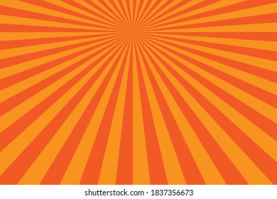 Ilustración del vector de fondo de la explosión de sol naranja
