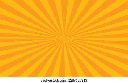 Orange sunburst. BackgroundAn abstract broad of sunlight. bright orange explosion background vector illustration