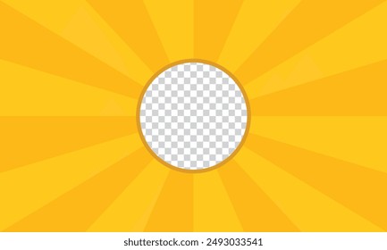 Orange Sunburst Pattern Background with transparent center