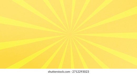 Patrón de estallido de sol naranja con fondo amarillo. Rayos. Radial. Anuncio de verano. Explosión de estrella de textura de ráfaga de radio japonés patrón de dibujos animados abstracto eps Vector editable