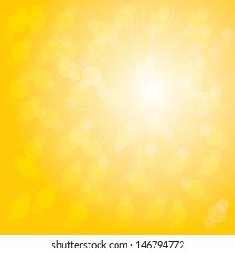 Orange sunburst summer.VECTOR.eps10