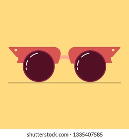 Orange sunglasses in a flat style