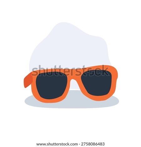 orange sunglasses. summer accessory . eyewear with orange frame stylish summer fashion accessory