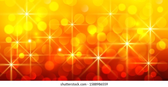 Fondo naranja soleado, fondo vectorial abstracto de borroneo