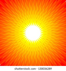Orange sunny background, vector image