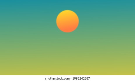 Orange sunrise illustration vector background.