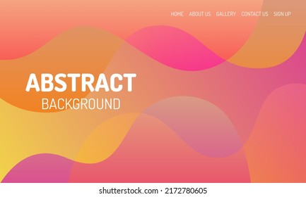 Orange sunset background with soft abstract waveform, great for website background, startup, mobile app and more