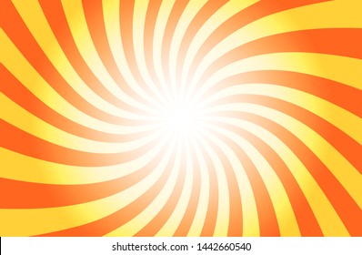 Orange sunshine colorful vector background. Abstract sunburst design wallpaper for template business social media advertising. 