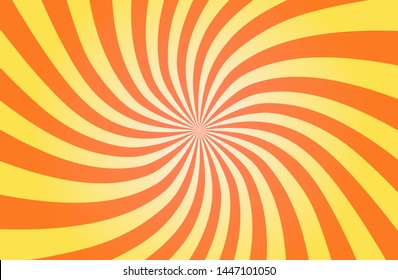 Orange sunshine colorful vector background. Abstract sunburst design wallpaper for template business social media advertising. 