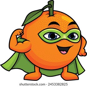 Orange superhero character vector illustration