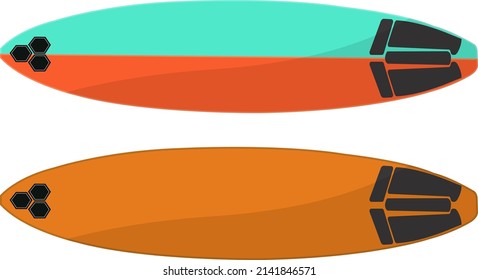 Paneles de surf naranjas, ilustración, vector sobre un fondo blanco.