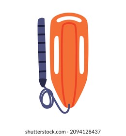 Orange Surface Marker Buoy or Life Float as Personal Flotation Device for Drowning Prevention Vector Illustration