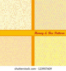 orange sweat candy honey and bee pattern