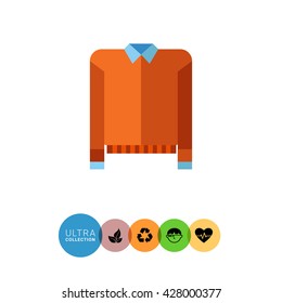 Orange sweater and shirt