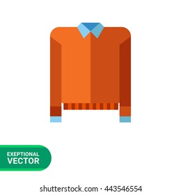 Orange sweater and shirt