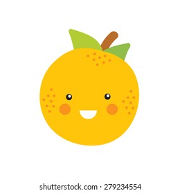 Orange sweet fruit vector illustration