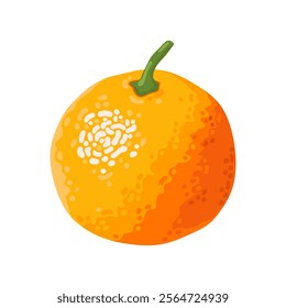 Orange sweet tangerine isolated on white background. Fresh fruit. Symbol of Chinese New Year, Tet.	