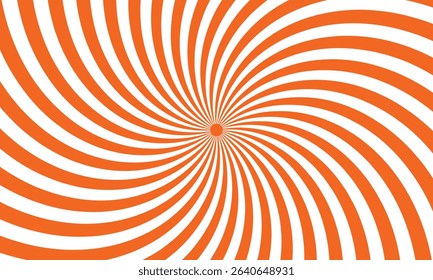 Orange Swirling Spirals - Hypnotic Vortex Design