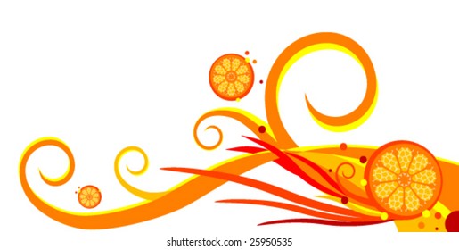 Orange swirls