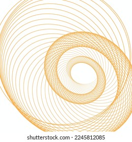 Orange Swirls Swoosh Vector Accent Line Work