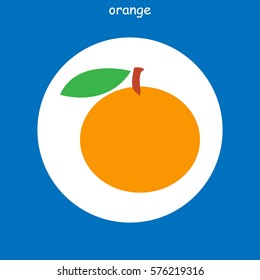 Orange. Symbol, icon, logo.