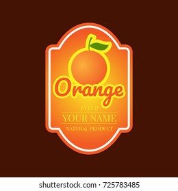orange syrup label