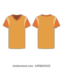 Orange t shirt mock-up template